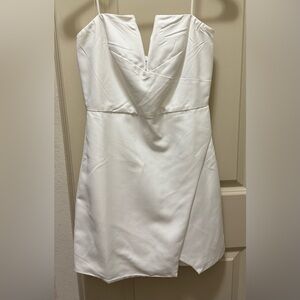 DO+BE Strapless Ivory Satin Bridal Dress